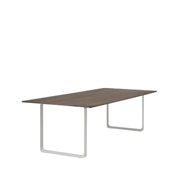 70/70 eettafel 255x108 cm - Solid smoked oak-Grey - Muuto