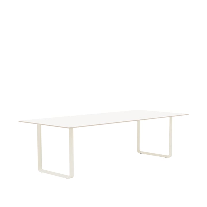 70/70 eettafel 255x108 cm - White laminate-Plywood-Sand - Muuto