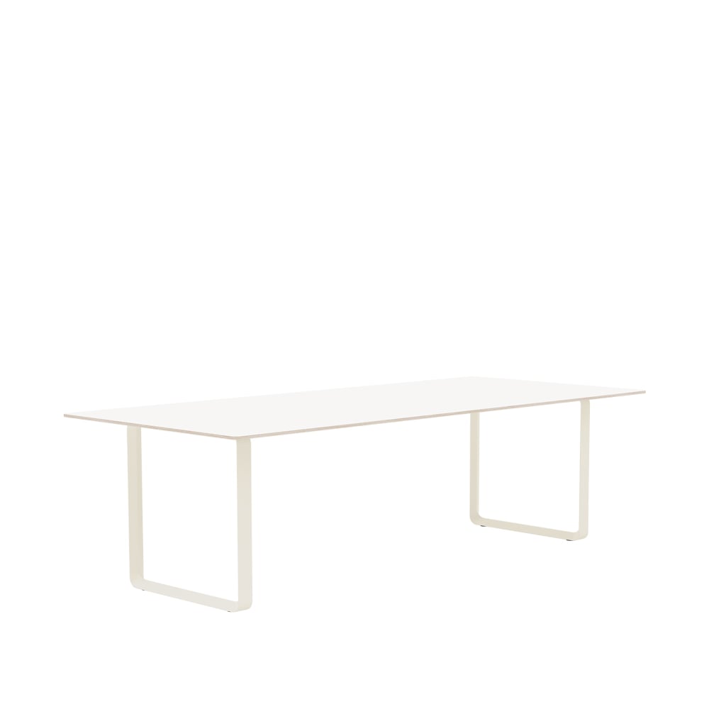 Muuto 70/70 eettafel 255x108 cm White laminate-Plywood-Sand