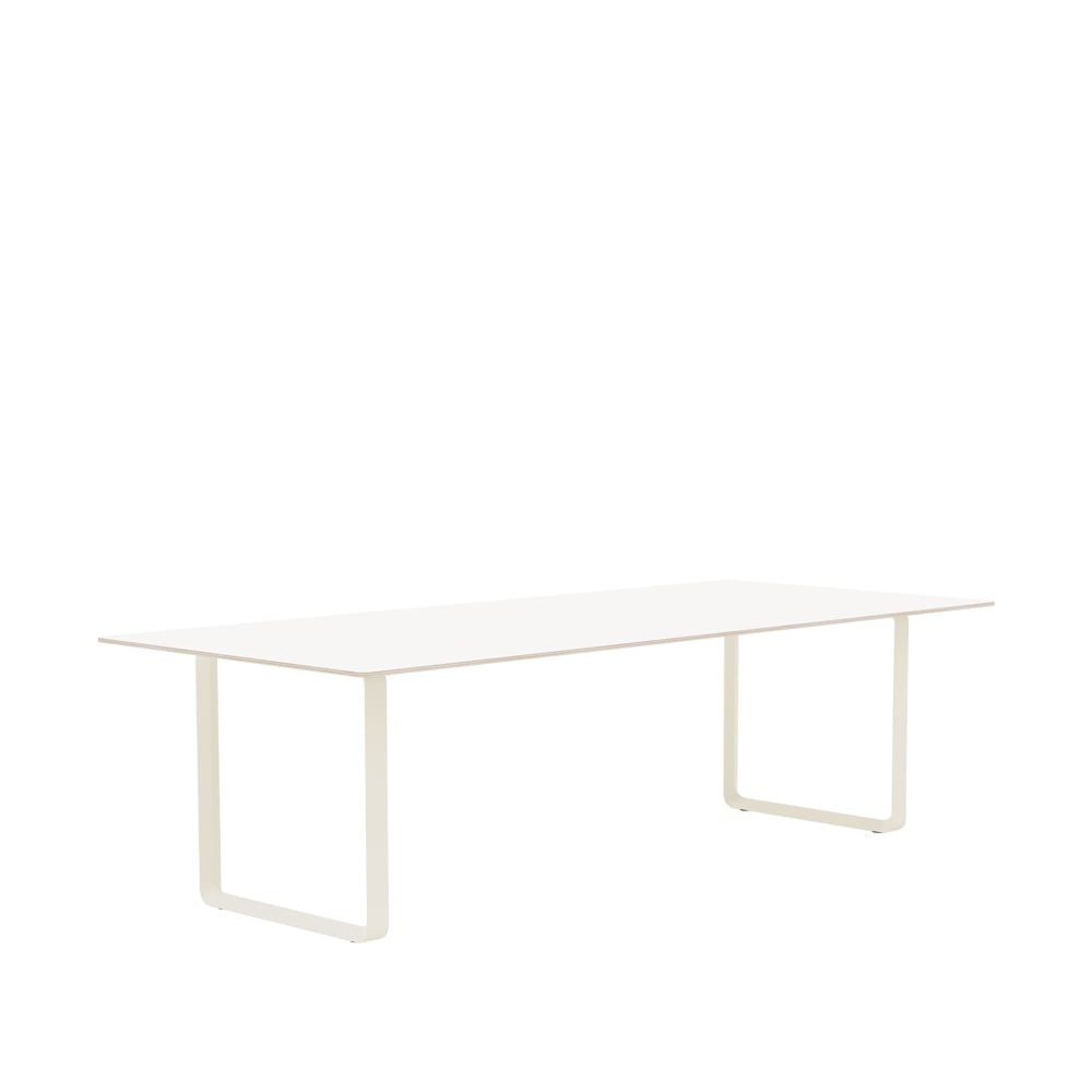 Muuto 70/70 eettafel 255x108 cm White laminate-Plywood-Sand