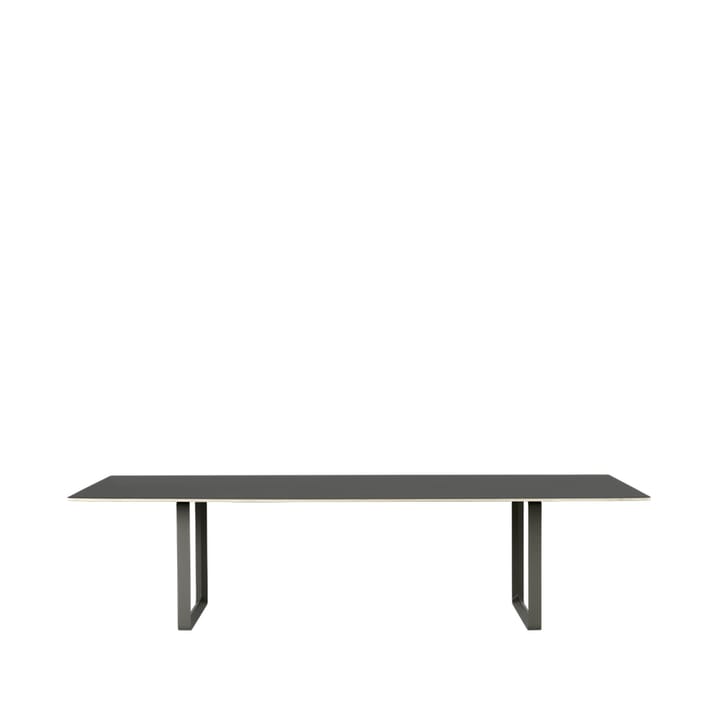 70/70 eettafel 295x108 cm - Black linoleum-Plywood-Black - Muuto