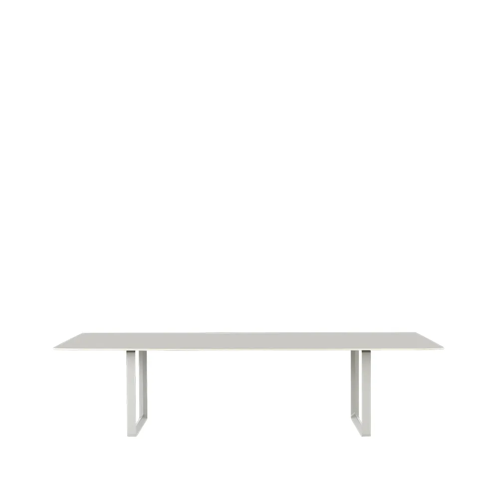 70/70 eettafel 295x108 cm, Grey linoleum-Plywood-Grey Muuto