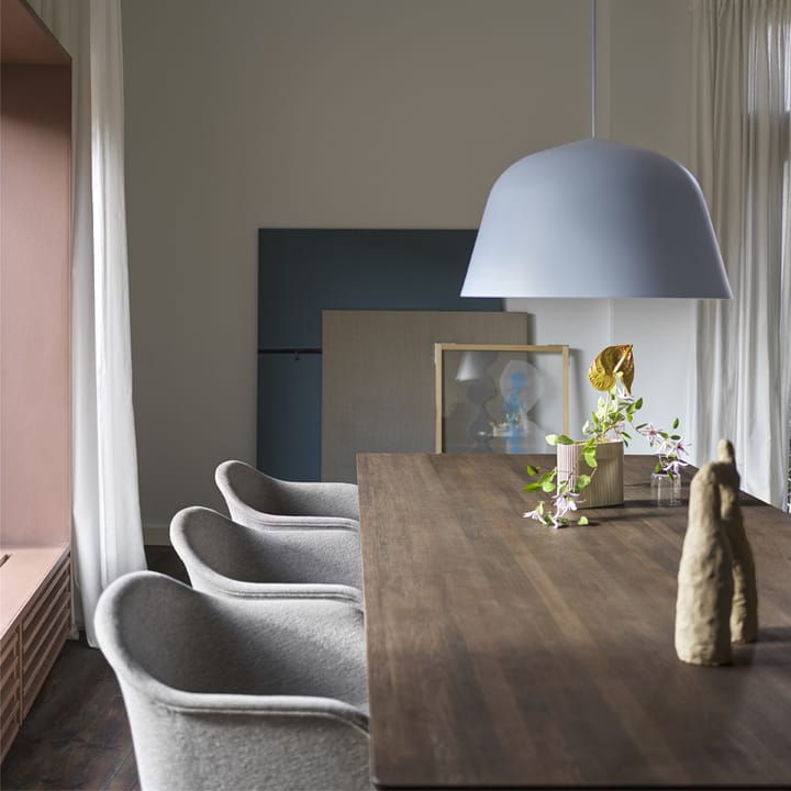 70/70 eettafel 295x108 cm, Oak veneer-Plywood-Black Muuto
