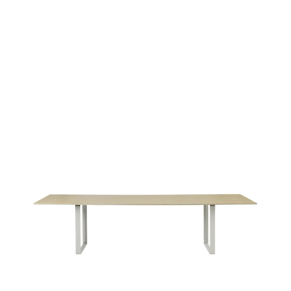 70/70 eettafel 295x108 cm, Oak veneer-Plywood-Grey Muuto