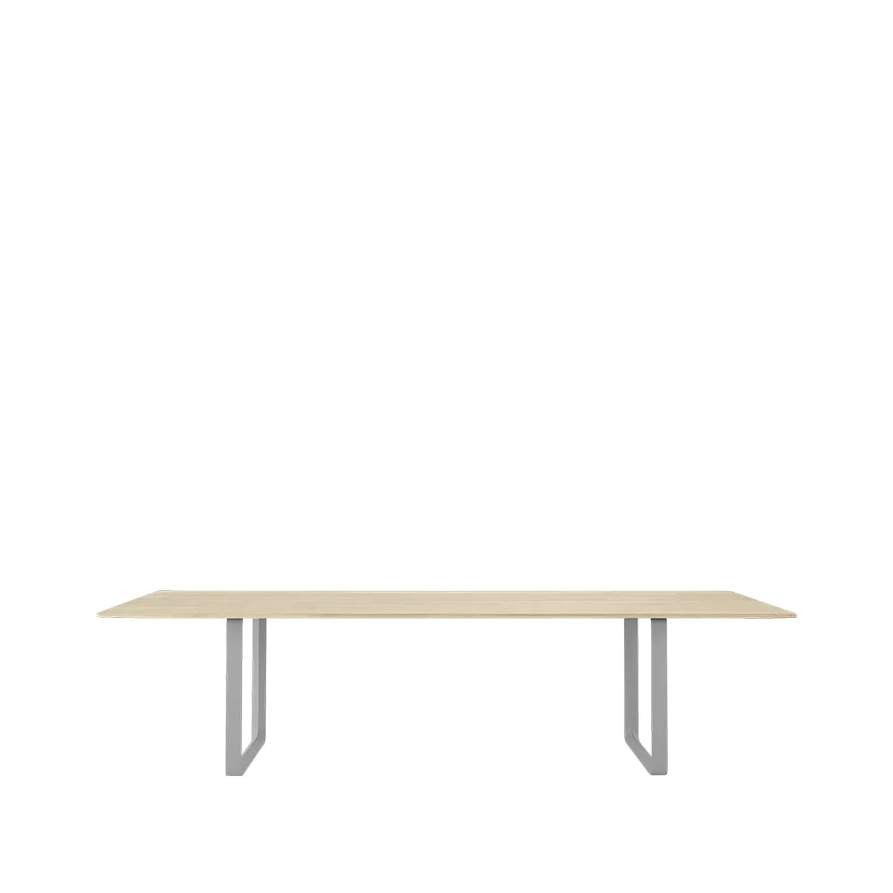 70/70 eettafel 295x108 cm, Solid oak-Grey Muuto