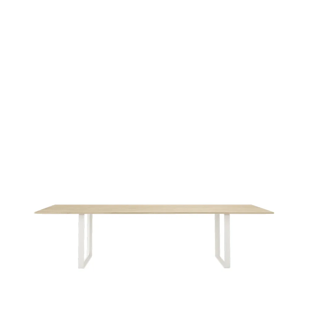 70/70 eettafel 295x108 cm, Solid oak-White Muuto