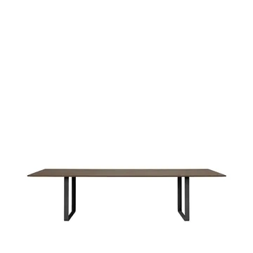70/70 eettafel 295x108 cm - Solid smoked oak-Black - Muuto