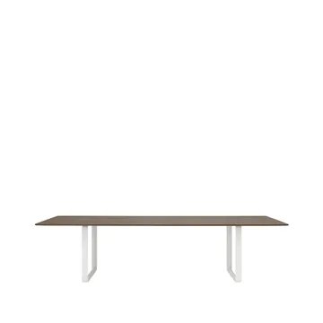 70/70 eettafel 295x108 cm - Solid smoked oak-White - Muuto