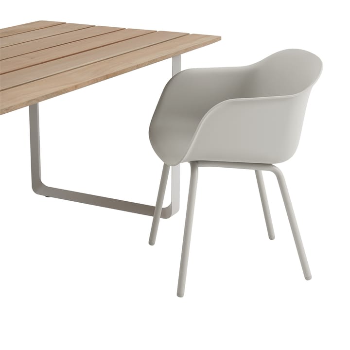 70/70 Outdoor eettafel 225x90 cm grijs stalen frame - undefined - Muuto