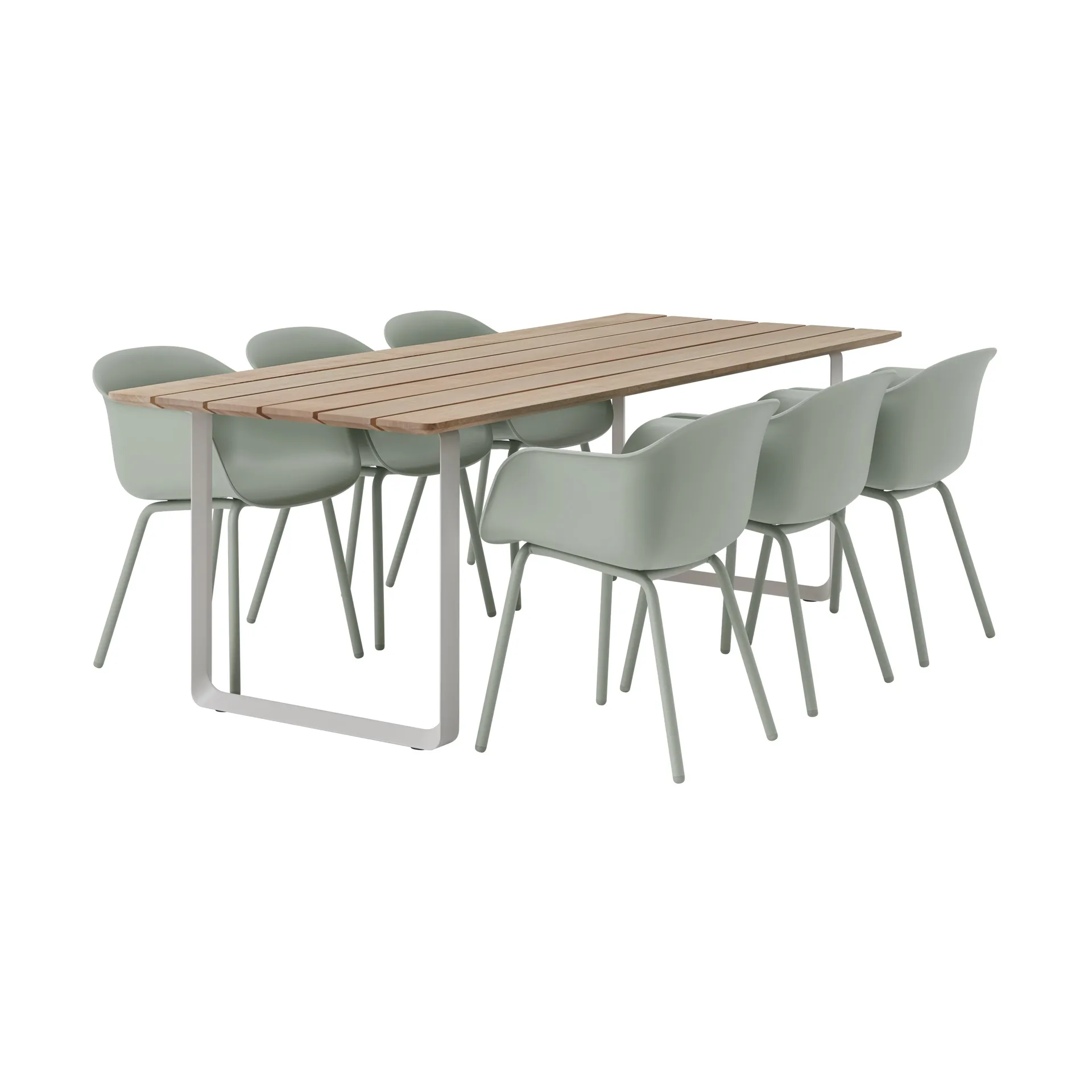 70/70 Outdoor eettafel 225x90 cm grijs stalen frame Muuto