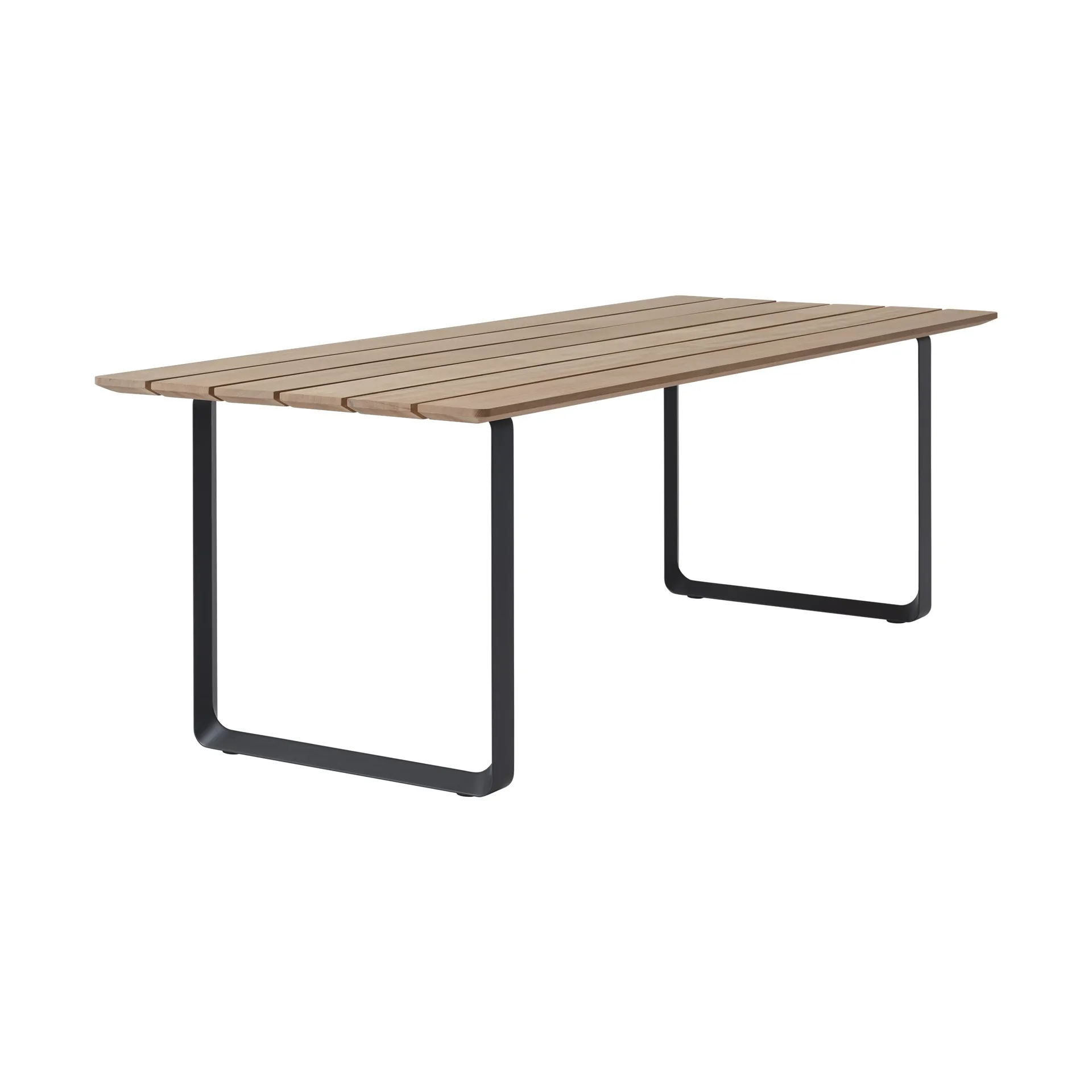 70/70 Outdoor eettafel 225x90 cm zwart stalen frame Muuto