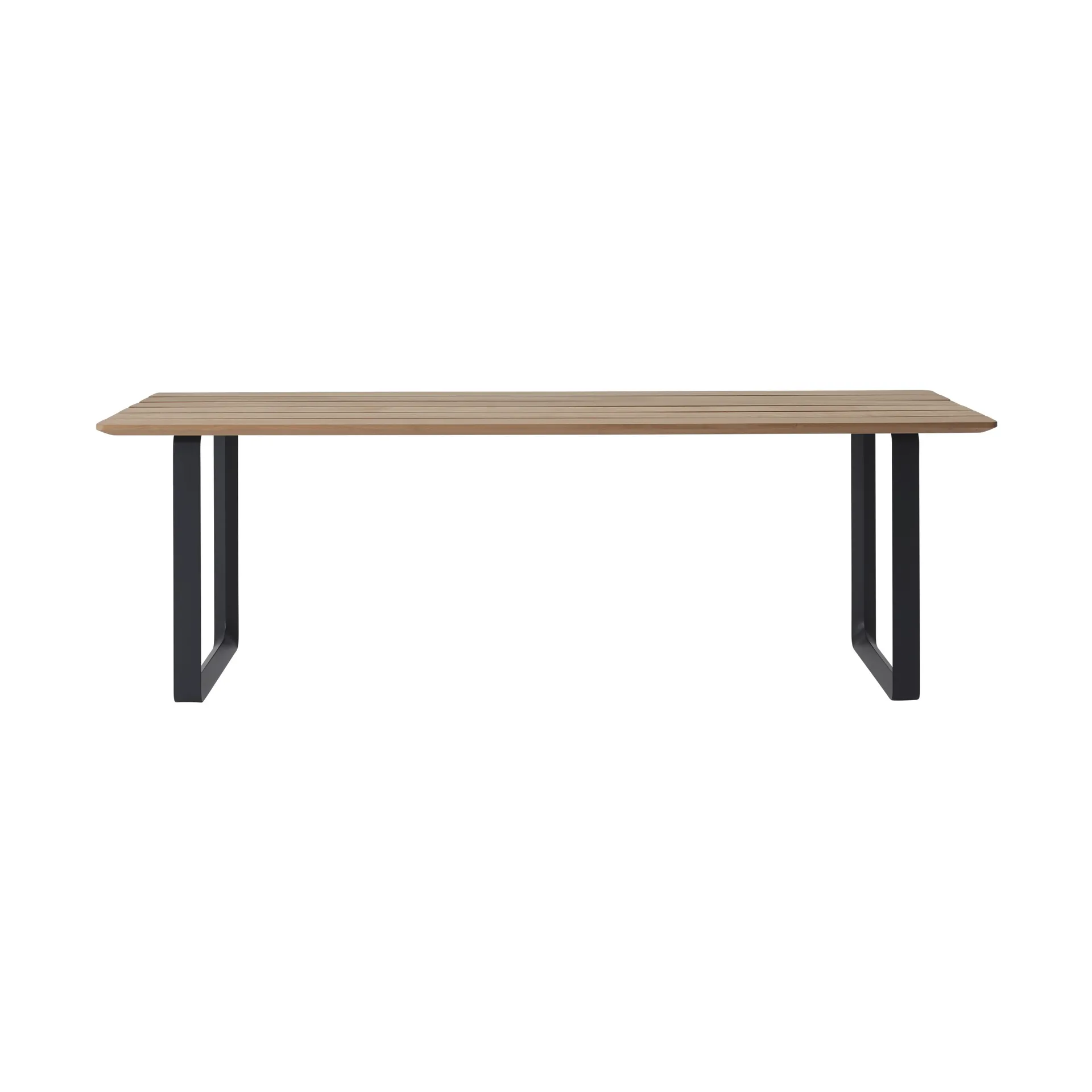 70/70 Outdoor eettafel 225x90 cm zwart stalen frame Muuto