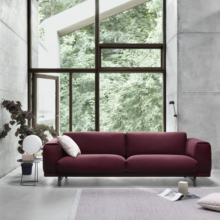 Airy bijzettafel half size, zwart Muuto