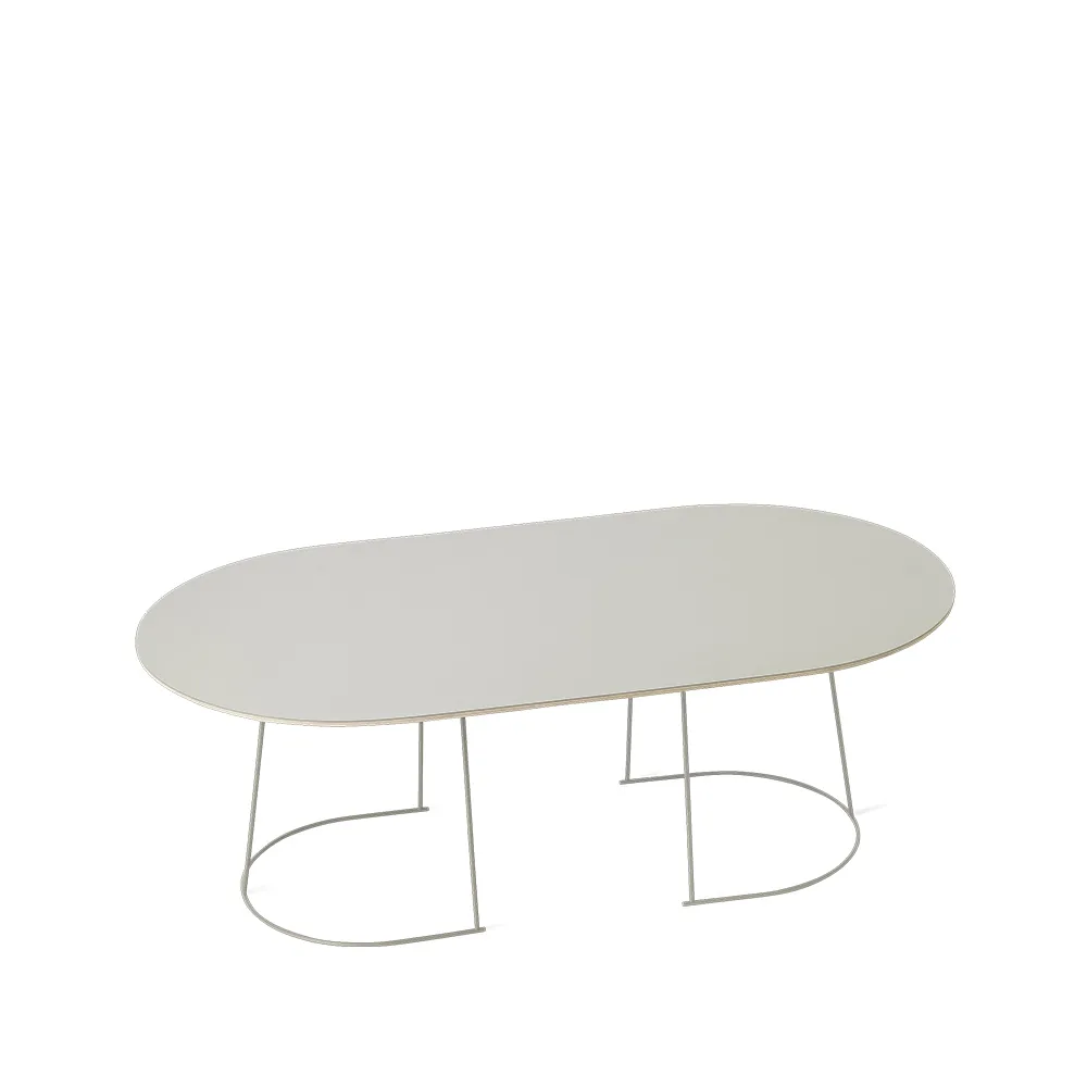 Airy Salontafel ovaal, grey, nanolaminaat, large Muuto