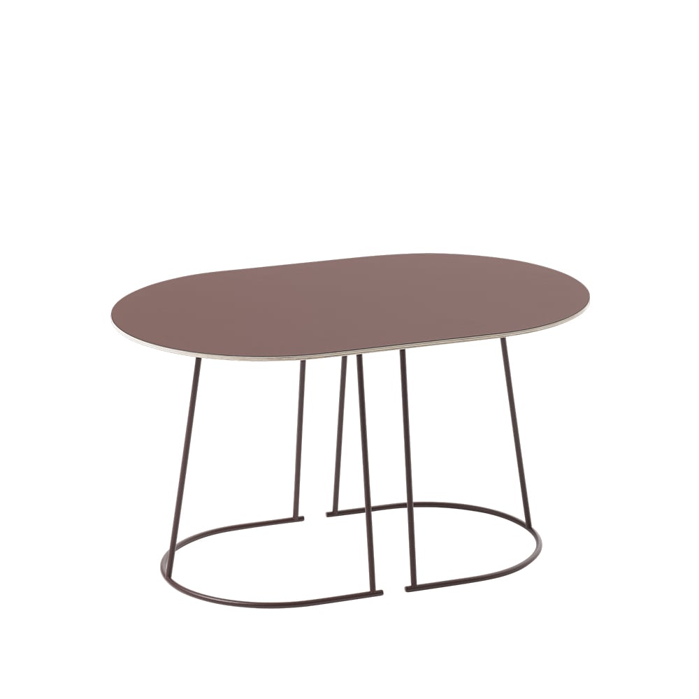 Muuto Airy Salontafel ovaal plum, nanolaminaat, small