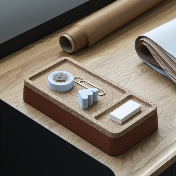 Arrange Desktop dienblad 12x25 cm, Copper brown Muuto