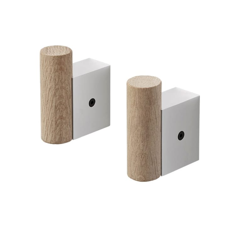 Attach haak 2-pack - Oak-aluminum - Muuto