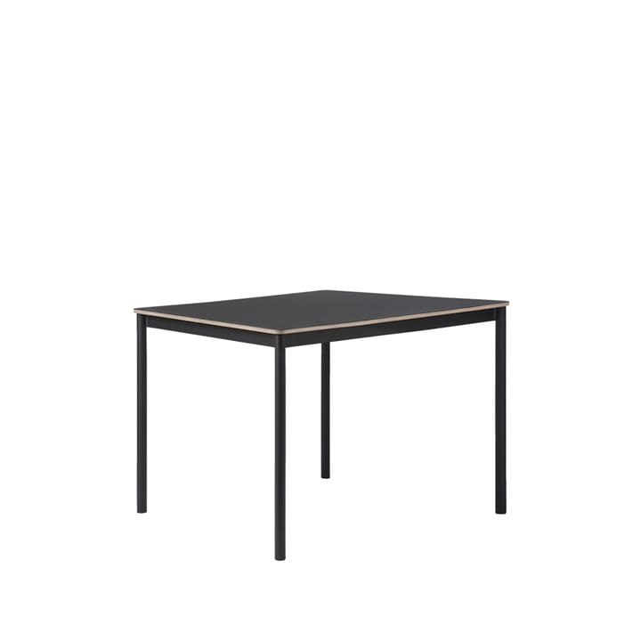 Base eettafel - black, plywoodrand, 140x80cm - Muuto