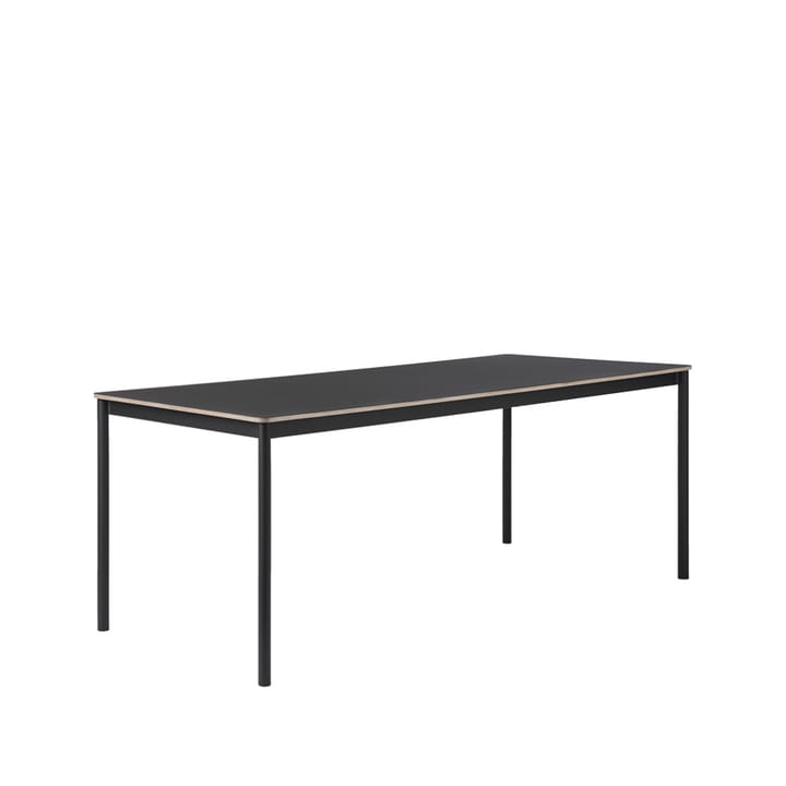 Base eettafel - black, plywoodrand, 190x85cm - Muuto