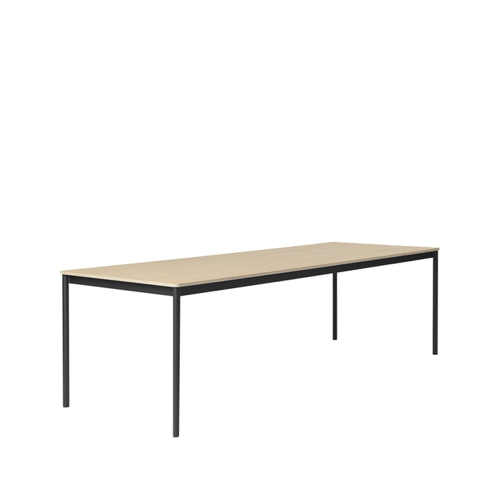 Base eettafel - oak, zwart onderstel, plywoodrand, 250x90 cm - Muuto