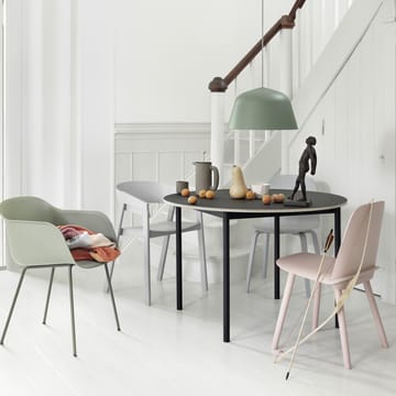 Base eettafel rond Ø110 cm - White laminate-Plywood-White - Muuto
