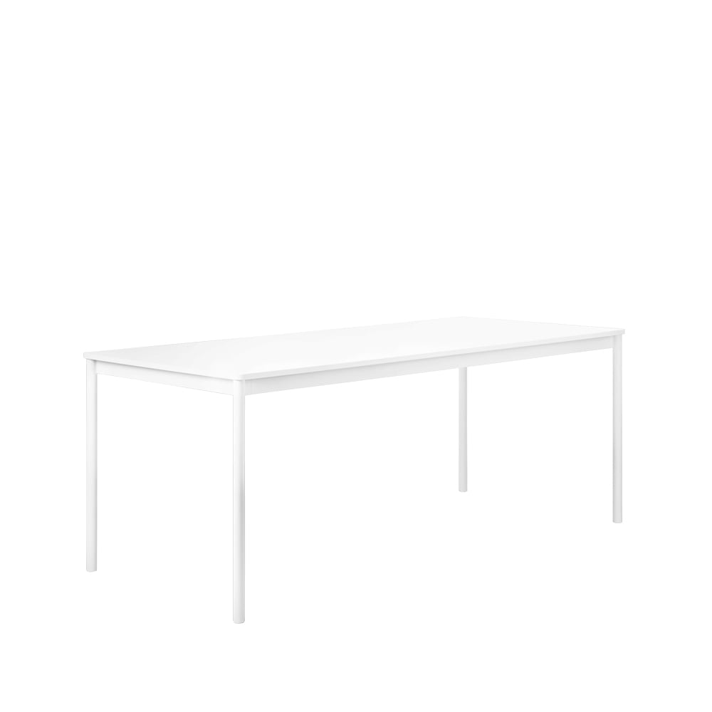 Muuto Base eettafel white, abs rand, 190x85cm | Scandinavisch Interieur | Eettafels | Wit