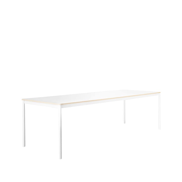 Base eettafel - white, plywoodrand, 250x90 cm - Muuto