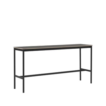 Base High bartafel - black linoleum, zwart onderstel, plywoodrand, b50 l190 h95 - Muuto