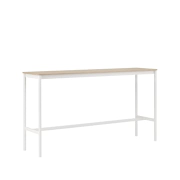 Base High bartafel - oak, wit onderstel, plywoodrand, b50 l190 h105 - Muuto