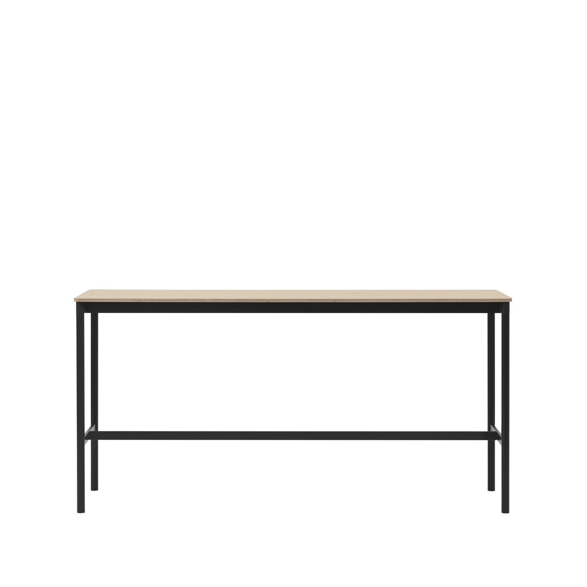 Muuto Base High bartafel oak, zwart onderstel, plywoodrand, b50 l190 h95