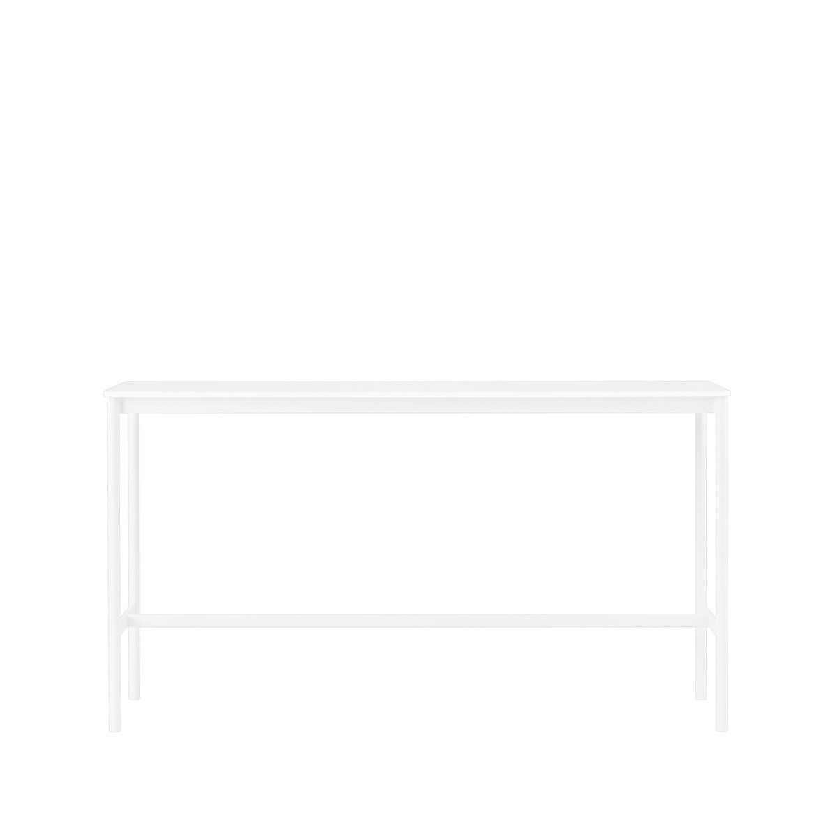 Muuto Base High bartafel white laminate, wit onderstel, abs rand, b50 l190 h105