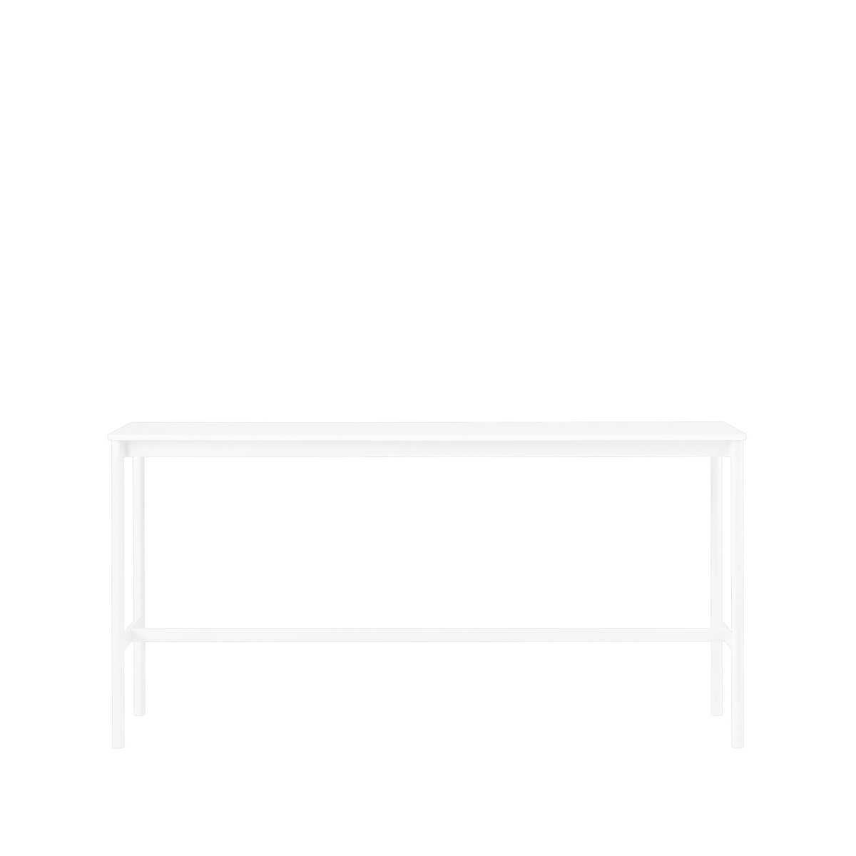 Muuto Base High bartafel white laminate, wit onderstel, abs rand, b50 l190 h95