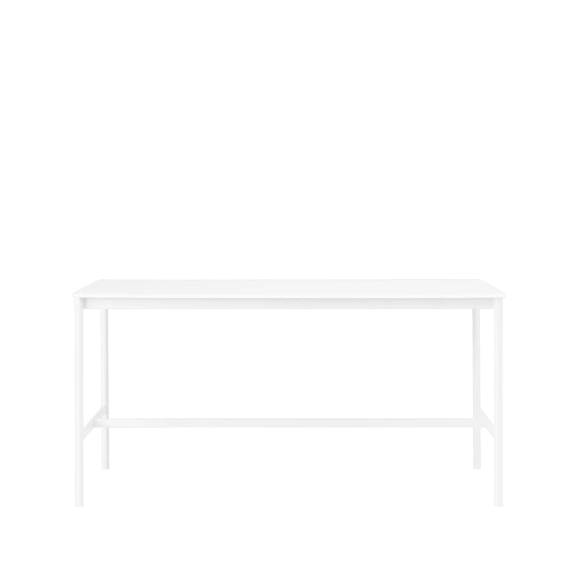 Base High bartafel, white laminate, wit onderstel, abs rand, b85 l190 h95 Muuto