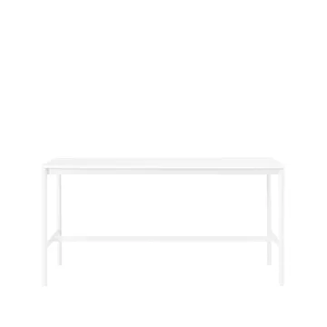 Base High bartafel - white laminate, wit onderstel, abs rand, b85 l190 h95 - Muuto