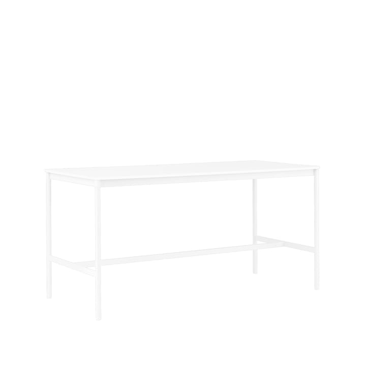 Base High bartafel, white laminate, wit onderstel, abs rand, b85 l190 h95 Muuto