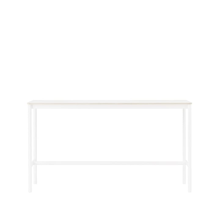 Base High bartafel - white laminate, wit onderstel, plywoodrand, b50 l190 h105 - Muuto