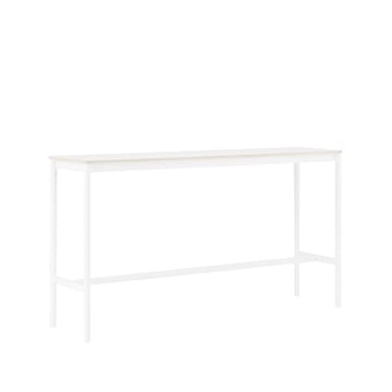 Base High bartafel - white laminate, wit onderstel, plywoodrand, b50 l190 h105 - Muuto