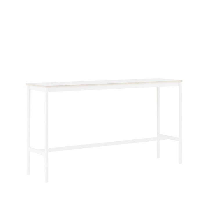 Base High bartafel, white laminate, wit onderstel, plywoodrand, b50 l190 h105 Muuto
