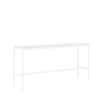 Base High bartafel - white laminate, wit onderstel, plywoodrand, b50 l190 h95 - Muuto