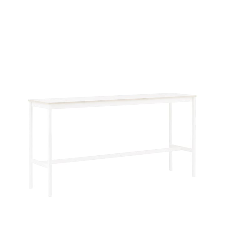 Base High bartafel - white laminate, wit onderstel, plywoodrand, b50 l190 h95 - Muuto