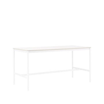 Base High bartafel - white laminate, wit onderstel, plywoodrand, b85 l190 h95 - Muuto