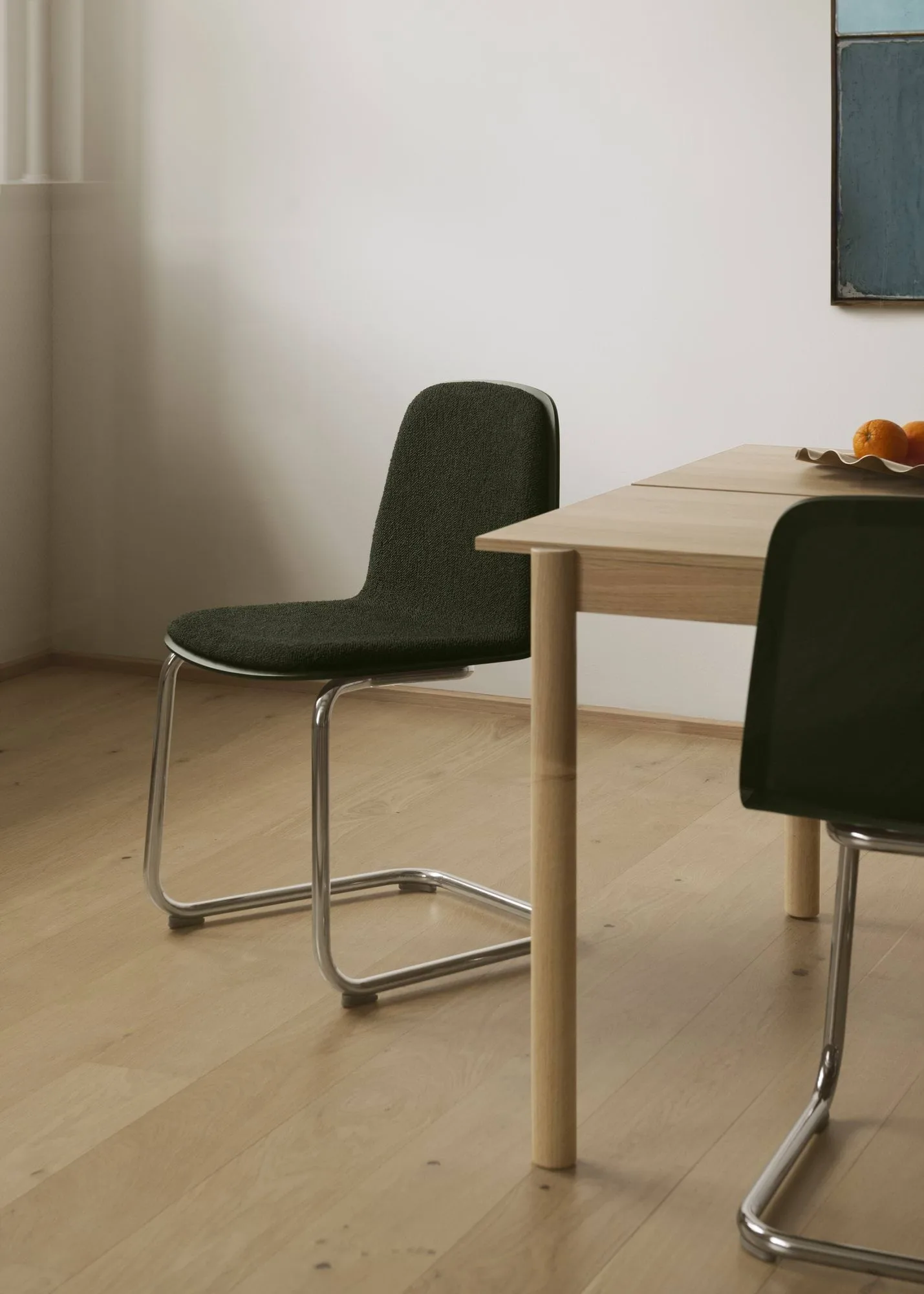 Brink Chair Cantilever Base stoel, Eik-chroom Muuto