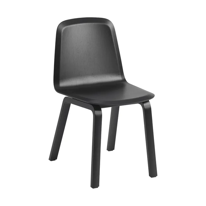 Brink Chair Wood Base stoel - Zwart - Muuto