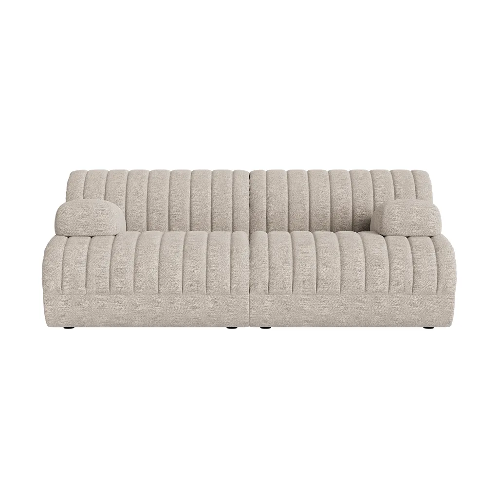 Coltre modulaire bank, Configuratie 2, turf-sand, 2-zits Muuto