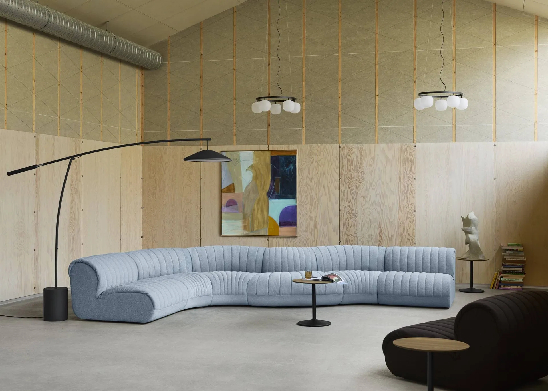 Coltre modulaire bank, Configuratie 2, turf-sand, 2-zits Muuto