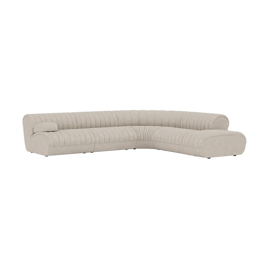Coltre modulaire bank, Configuratie 2, turf-sand, hoekbank Muuto