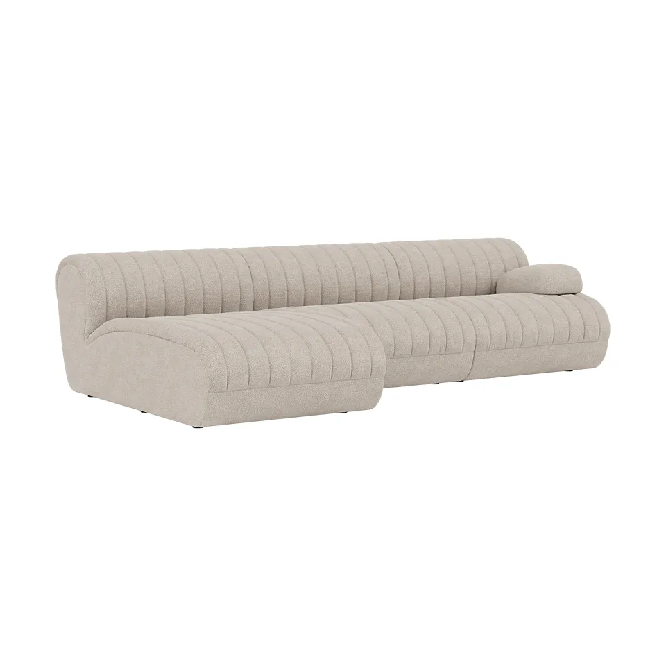 Coltre modulaire bank, Configuratie 3, turf-sand, 3-zits Muuto