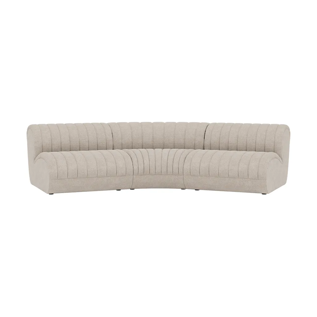 Coltre modulaire bank, Configuratie 4, turf-sand, 3-zits Muuto