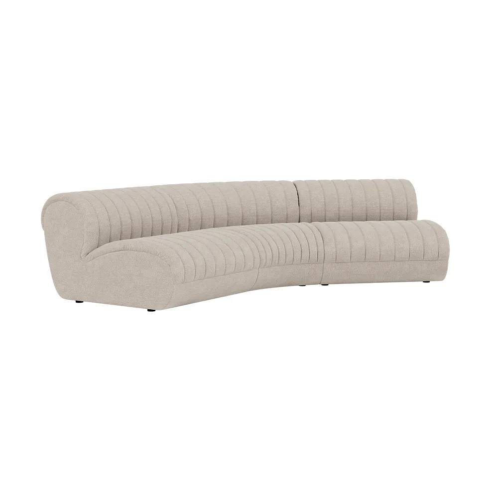 Coltre modulaire bank, Configuratie 4, turf-sand, 3-zits Muuto