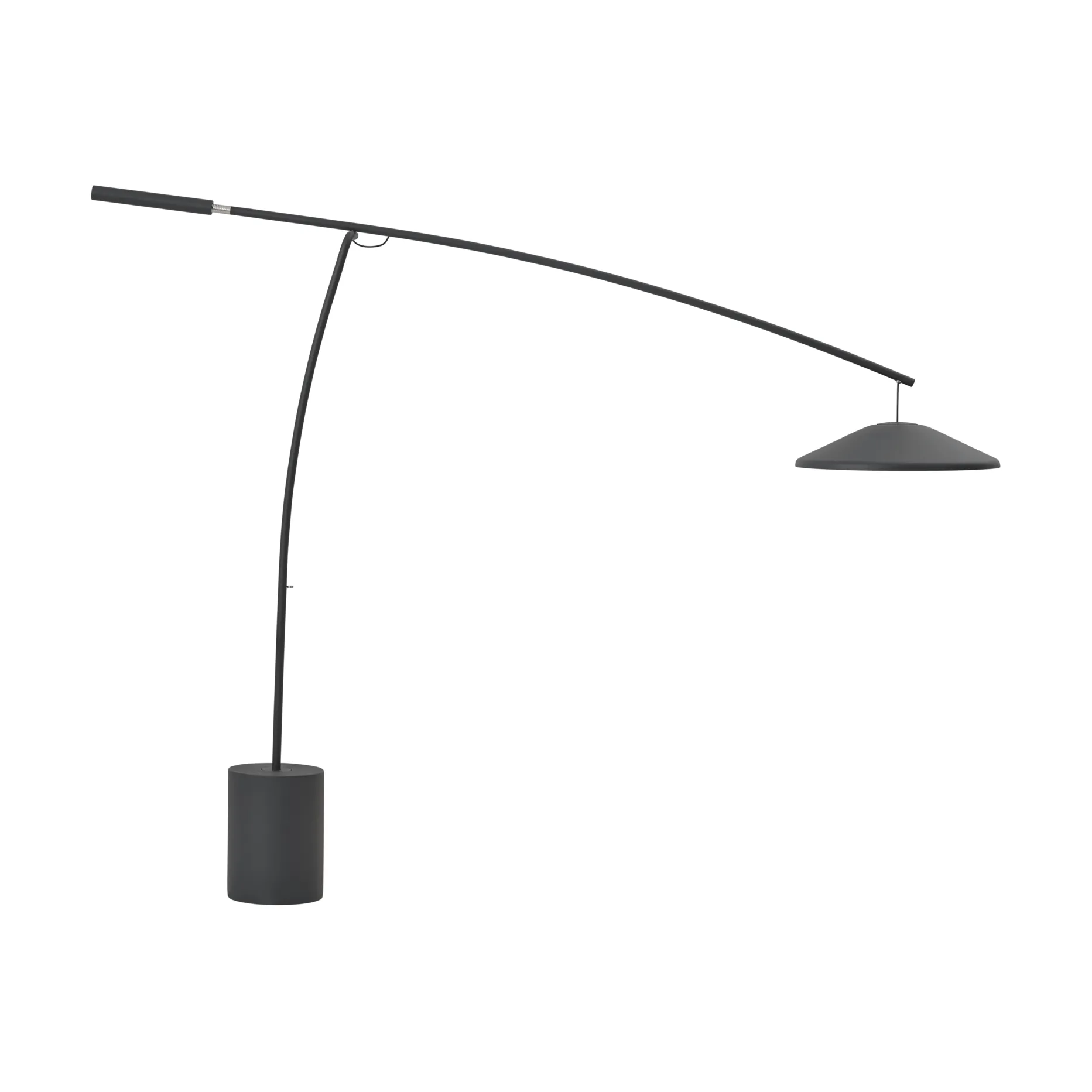 Contra vloerlamp, Antracietzwart-beton, 188 cm Muuto